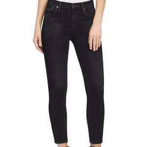 Citizens Of Humanity Rocket Crop High Rise Skinny Jeans in Washed Black